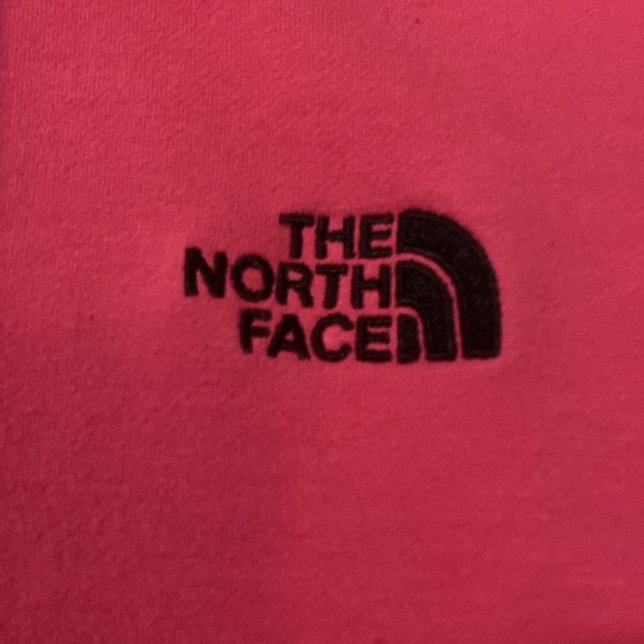 NorthFace Pink with Black Zip Up Hoodie - Picture 2 of 4